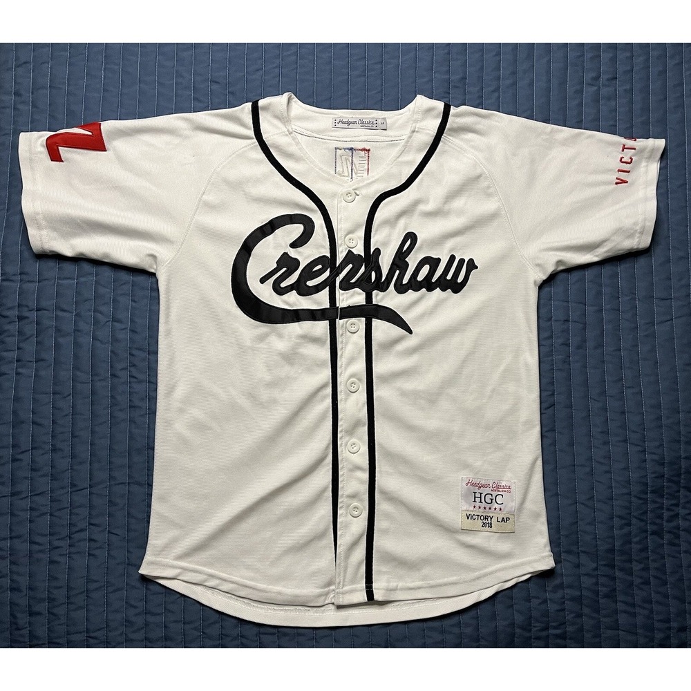 Headgear Classics Crenshaw Victory Lap Baseball Jersey Men's Size Small White